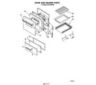 Whirlpool SF0105SPW0 door and drawer diagram