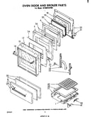 Oven door and broiler