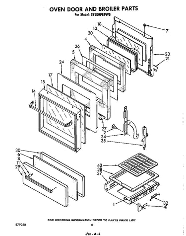Oven door and broiler