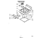 Whirlpool RF010ESPW0 cooktop diagram