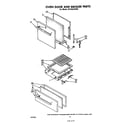 Whirlpool SF335ESPW0 oven door and broiler diagram