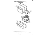 Whirlpool SF3020SKN0 oven door and broiler diagram
