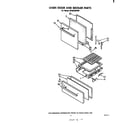 Whirlpool SF3020SPW0 oven door and broiler diagram