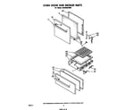Whirlpool SF3020EPW0 oven door and broiler diagram