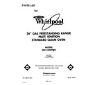 Whirlpool SF5140SPW0 front cover diagram