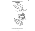 Whirlpool SF334BSPW0 oven door and broiler diagram