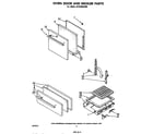 Whirlpool SF334BEPW0 oven door and broiler diagram