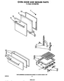 Oven door and broiler