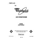 Whirlpool AC0752XM3 front cover diagram