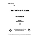 KitchenAid KSRF22DSWHY0 front cover diagram