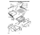 KitchenAid KUIS185S evaporator, ice cutter grid and water diagram