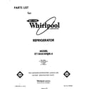 Whirlpool ET18XKXRWR4 front cover diagram