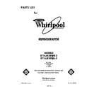 Whirlpool ET16JKXRWR3 front cover diagram