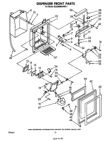 Dispenser front