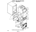 Whirlpool EC5100XS cabinet, liner and door diagram