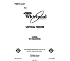 Whirlpool EV150LXSW00 front cover diagram