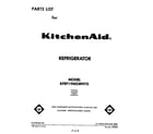 KitchenAid KFRF19MSWHY0 front cover diagram