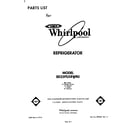Whirlpool ED25PSXRWR0 front cover diagram