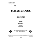 KitchenAid KCS180S1 front cover diagram