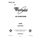 Whirlpool AC0752XT0 front cover diagram