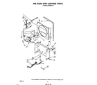 Whirlpool AK2800XT0 air flow and control parts diagram