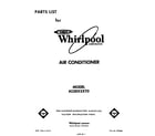 Whirlpool AC0052XT0 front cover diagram