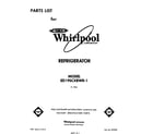 Whirlpool ED19SCXRWR1 front cover diagram