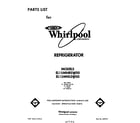 Whirlpool EL15MNLSW00 front cover diagram