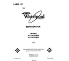 Whirlpool EL11SCRSW00 front cover diagram