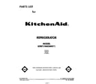 KitchenAid KFRF19MSWHY1 front cover diagram
