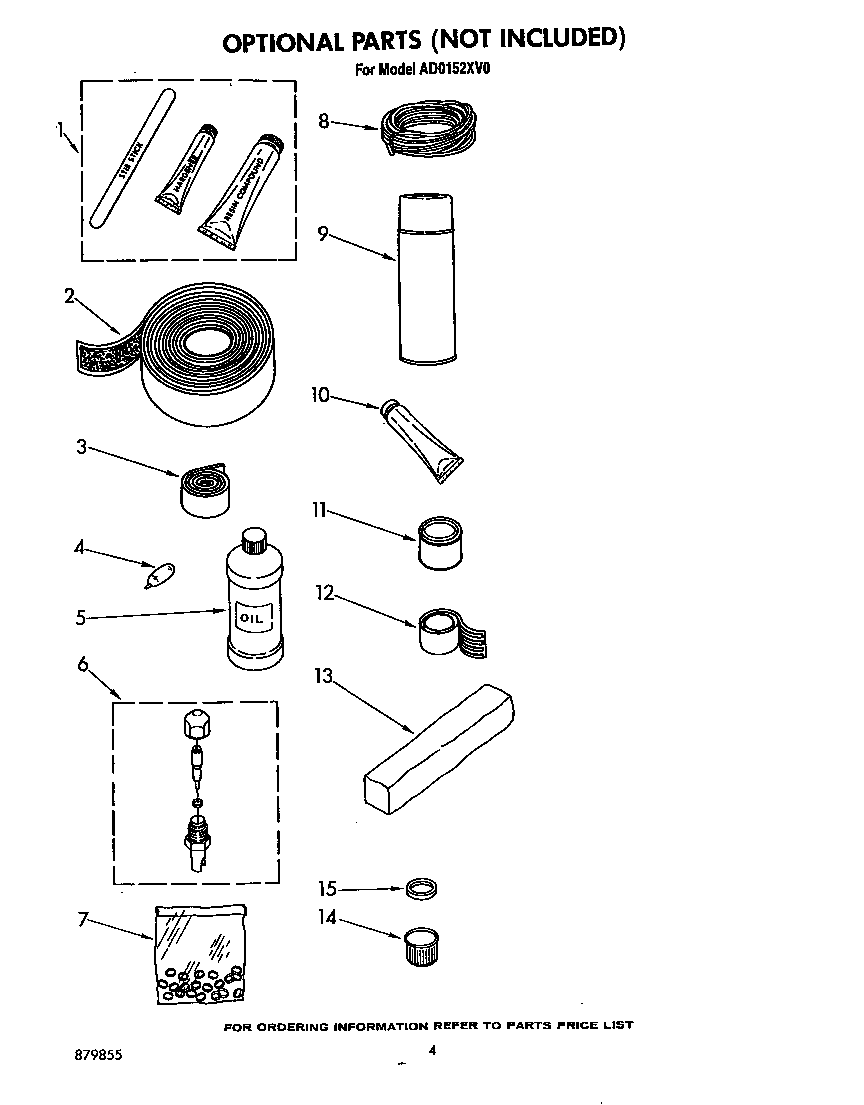 OPTIONAL PARTS (NOT INCLUDED)