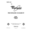 Whirlpool ECKMF86 cover page diagram