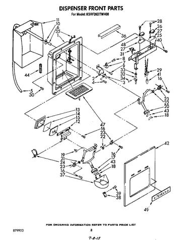 Dispenser front
