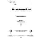 KitchenAid KTRF22MTWH00 front cover diagram