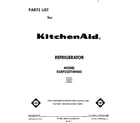 KitchenAid KSRF22DTWH00 front cover diagram