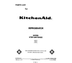 KitchenAid KTRF18MTWH00 front cover diagram