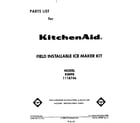 KitchenAid KIMF8118746 cover page diagram