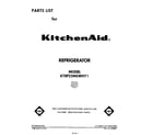 KitchenAid KTRF22MSWHY1 front cover diagram