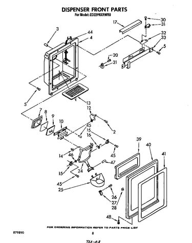 Dispenser front