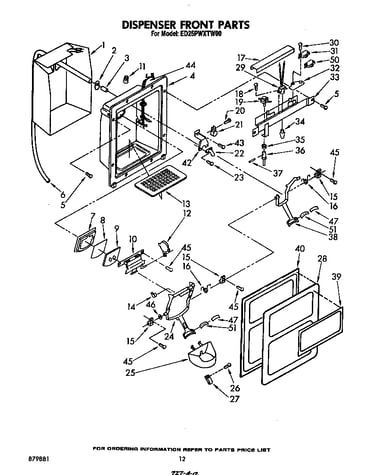 Dispenser front