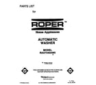 Roper RAX7245AW0 front cover diagram