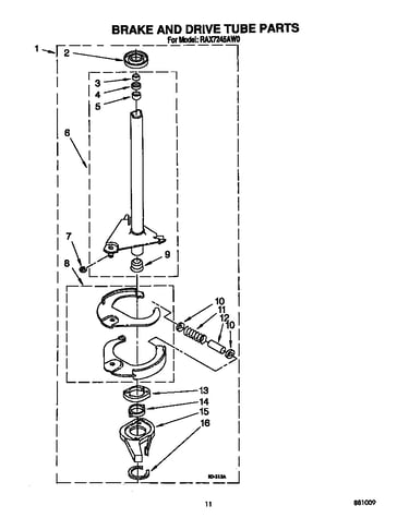 Brake and drive tube