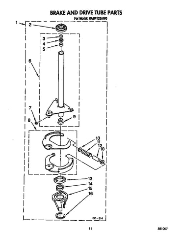 Brake and drive tube