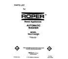 Roper RAL5144AW0 front cover diagram