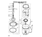 Roper RAL5144AW0 agitator, basket and tub diagram