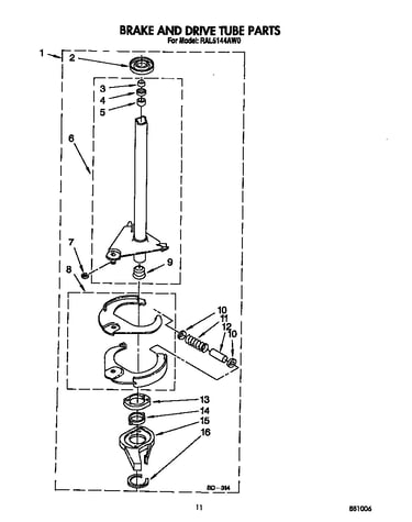 Brake and drive tube