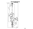 Roper RAL6245AW0 brake and drive tube diagram