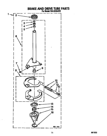 Brake and drive tube