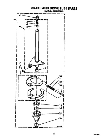 Brake and drive tube