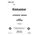 Estate TAWL650AW0 front cover diagram